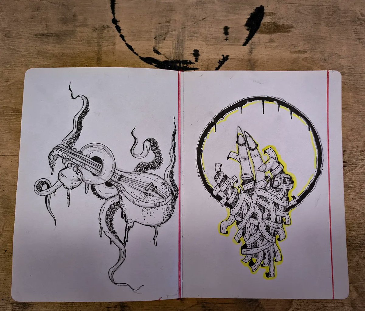 Sahalsajeed1's tweet photo. An Ode to my inspiration and my hymn 
.
#art #sahalstry #artist #sketchbook #love #music #veena #nft #artbook #doodles #artistsontwitter https://t.co/JZteDPNp8q
