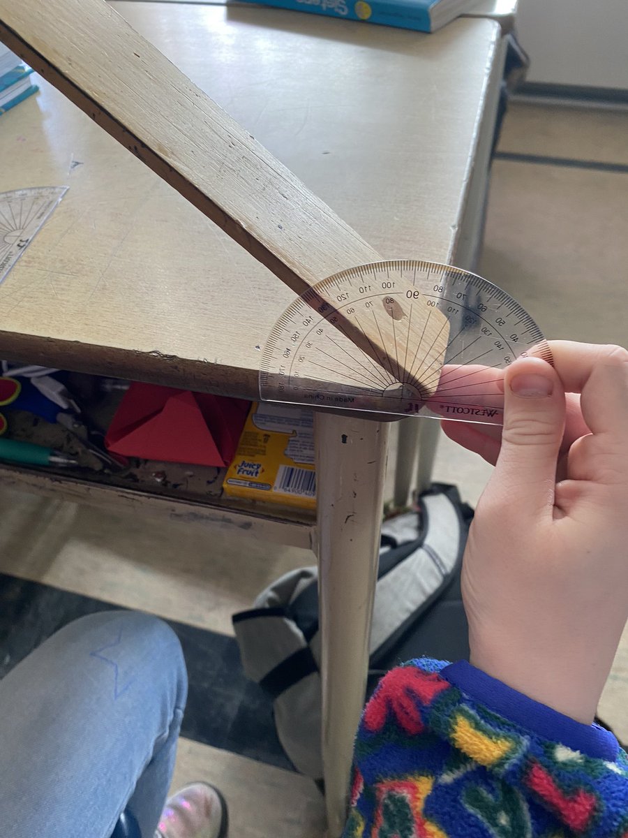 Mrs_Harrison408's tweet image. Ss engaging in some quick measurement challenges. Create a ramp for a lego car with an incline of less than 20’, and approx 45’ using items found in the classroom. #mathiseverwhere @TDSB_McMurrich @ScottyTeaches
