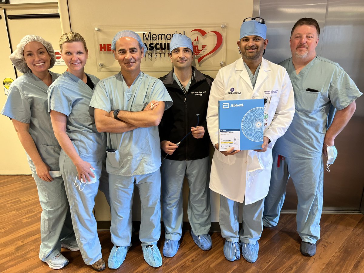 Honored to provide TEE imaging support for the first case of Amulet implant at Springfield Memorial Hospital by the #SIUCardiology structural team!! How’s your Monday morning going? #CardioTwitter @ChooseMemorial @moiz_hafiz @SIUcardsfellows @siusom  @siusom_IM