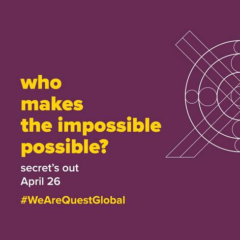 YClevengerLee's tweet photo. At @QuEST_Global, we say we are #BornToEngineer. We're also born to innovate and we refuse to stagnate, which is why we've been working hard to reimagine our brand. The reveal is just around the corner! https://t.co/6W6YjRVxPg