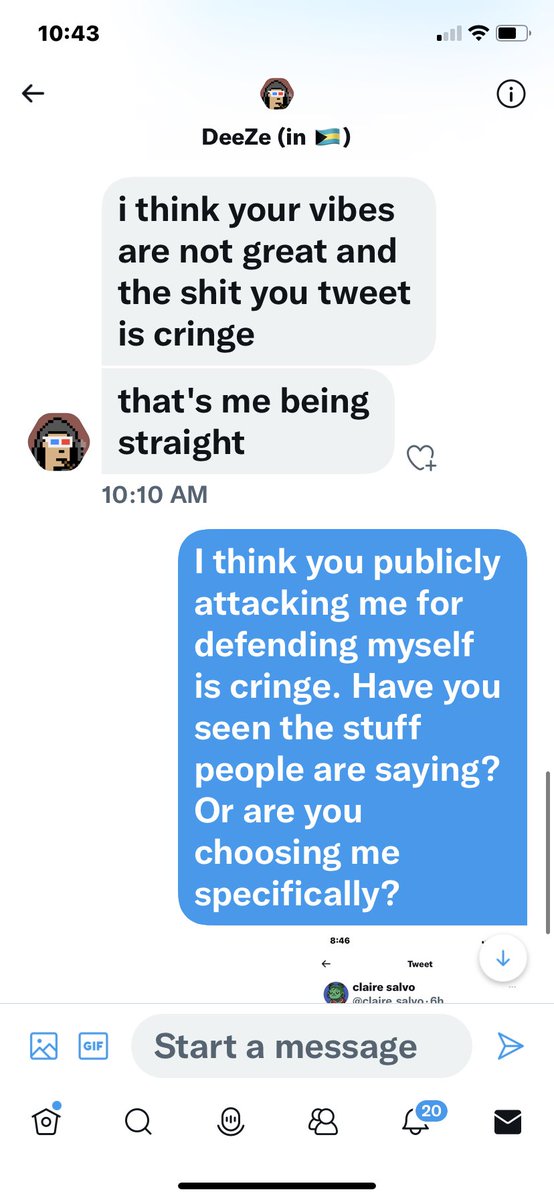 GuidoDisalle's tweet photo. Not much to say  about this guy, who publicly attacks me numerous times, after I defended him. So I reached out to discuss, because I have NEVER attacked him or even had an issue. Then after I tell him I suffered with PTSD from my ordeal blocks me. Nice dude. A tale of two Deeze: https://t.co/y1vYqpuWQo