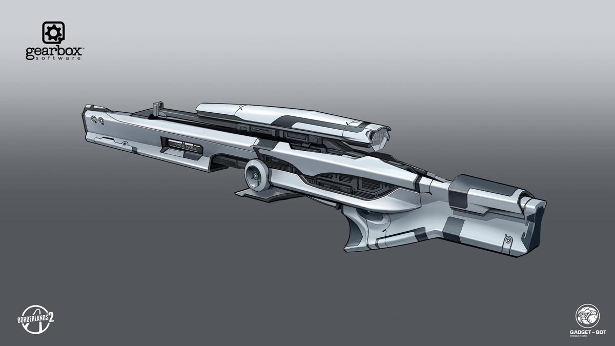 pegchung's tweet photo. // BTS: BORDERLANDS 2 CONCEPT ART. Here is one of the earliest games that I did concept art for alongside @Robert_O_Simons Borderlands 2. Here is the Maliwan Sniper Rifle! ๐งต ๐
#gamedev #conceptart #borderlands #gearboxgames #gameart https://t.co/w7XMYpmQII