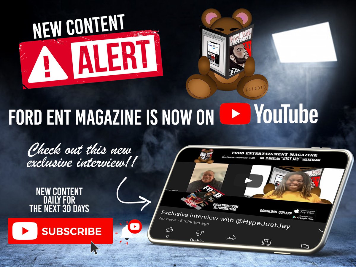 IamLadyChelle's tweet image. New content on our #YouTube channel, our full exclusive interview with @Hypejustjay...Check it out today! zcu.io/tCVA Z / Interview is also available on our website, app, and #Issue73 
 
#Fordentmag #Thehypemagazine #SubscribetoOurYoutube #FleetDJs #Fleetnation