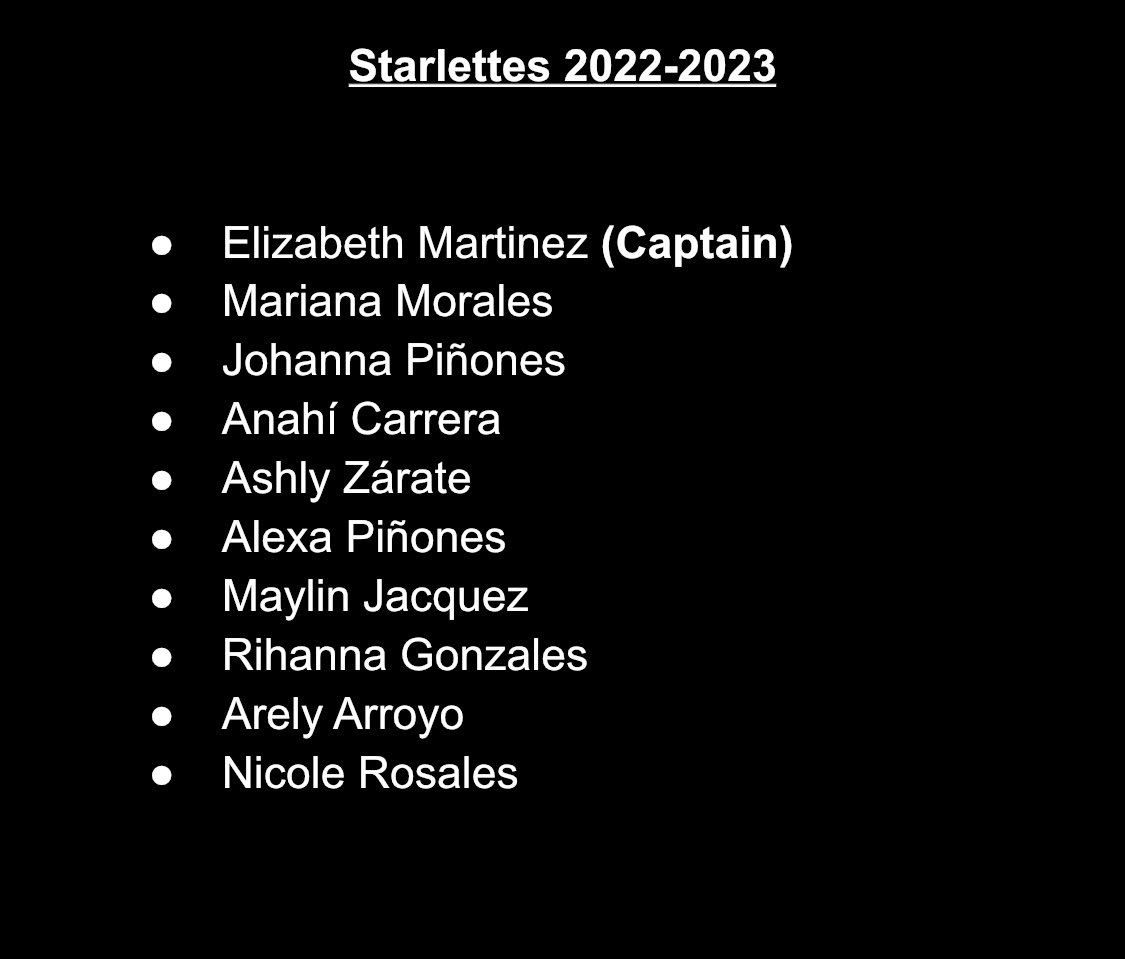 PalomoCenia's tweet photo. Say hello to our (2022-2023) Golden Starlettes! #SEHSTheBest #Starlettes #ProudCoach https://t.co/CYMomFMatW