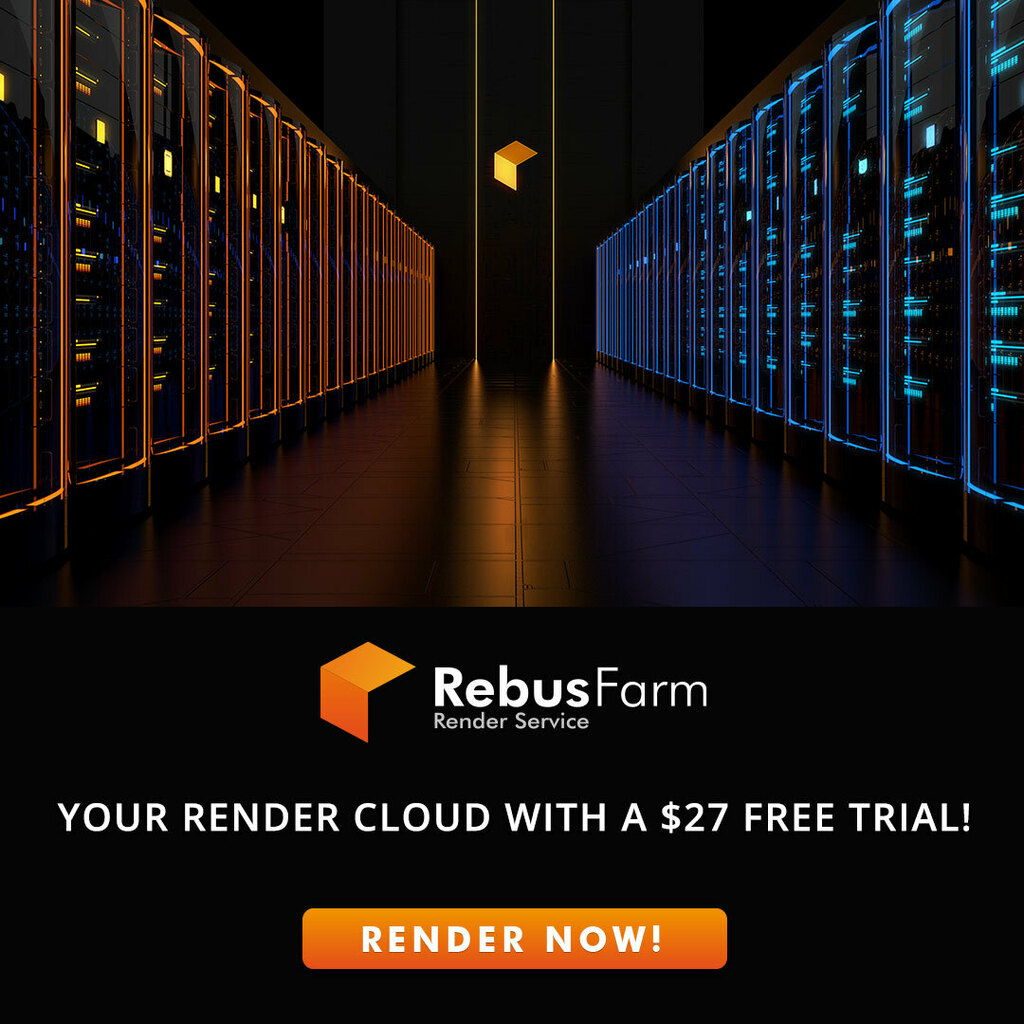 cgsociety's tweet photo. The RebusFarm Render Cloud is your solution. The service is very easy to use and you get your renderings done in no time.
Get started with your $ 27 free trial today: https://t.co/LmgY5tMf9d
#rebusfarm #renderservice #rendercloud #renderonline #3d #cgi https://t.co/cknQEJBWQQ https://t.co/oJf72aKZ0K