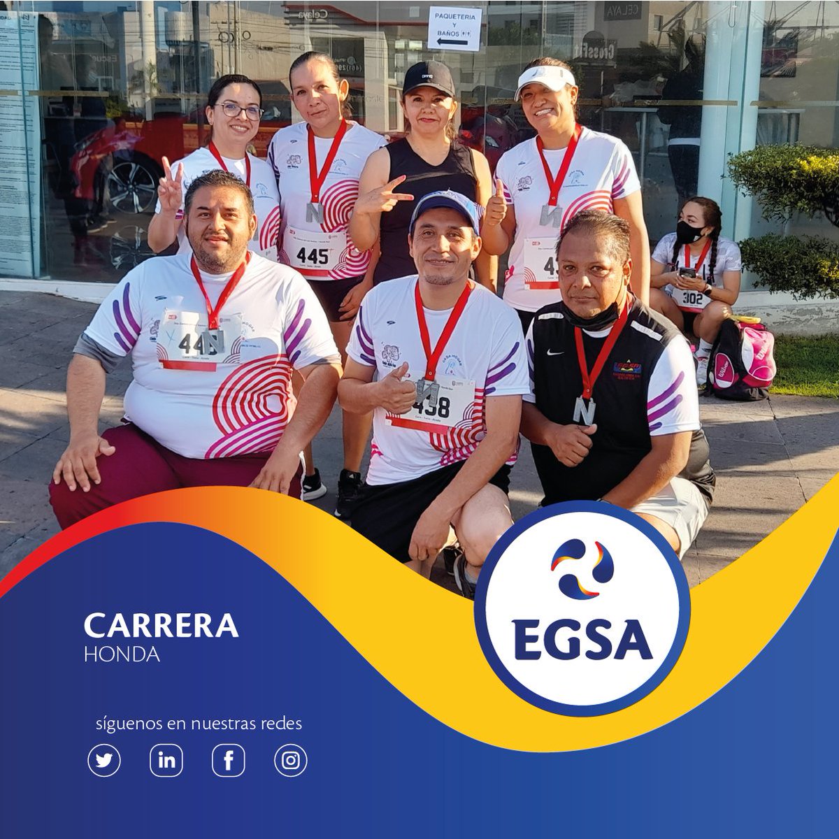 egsamx's tweet photo. Octava edición de la carrera #HondaDiamanteCelaya "Carrera por sus sueños. Corre, trota, ayuda" con la intensión de ayudar a la casa hogar Vírgen de Fátima y casa hogar Cielo abierto, esperamos que para el próximo año más personas se animen con tan bonita convivencia #EGSA https://t.co/3wo39gCfJA