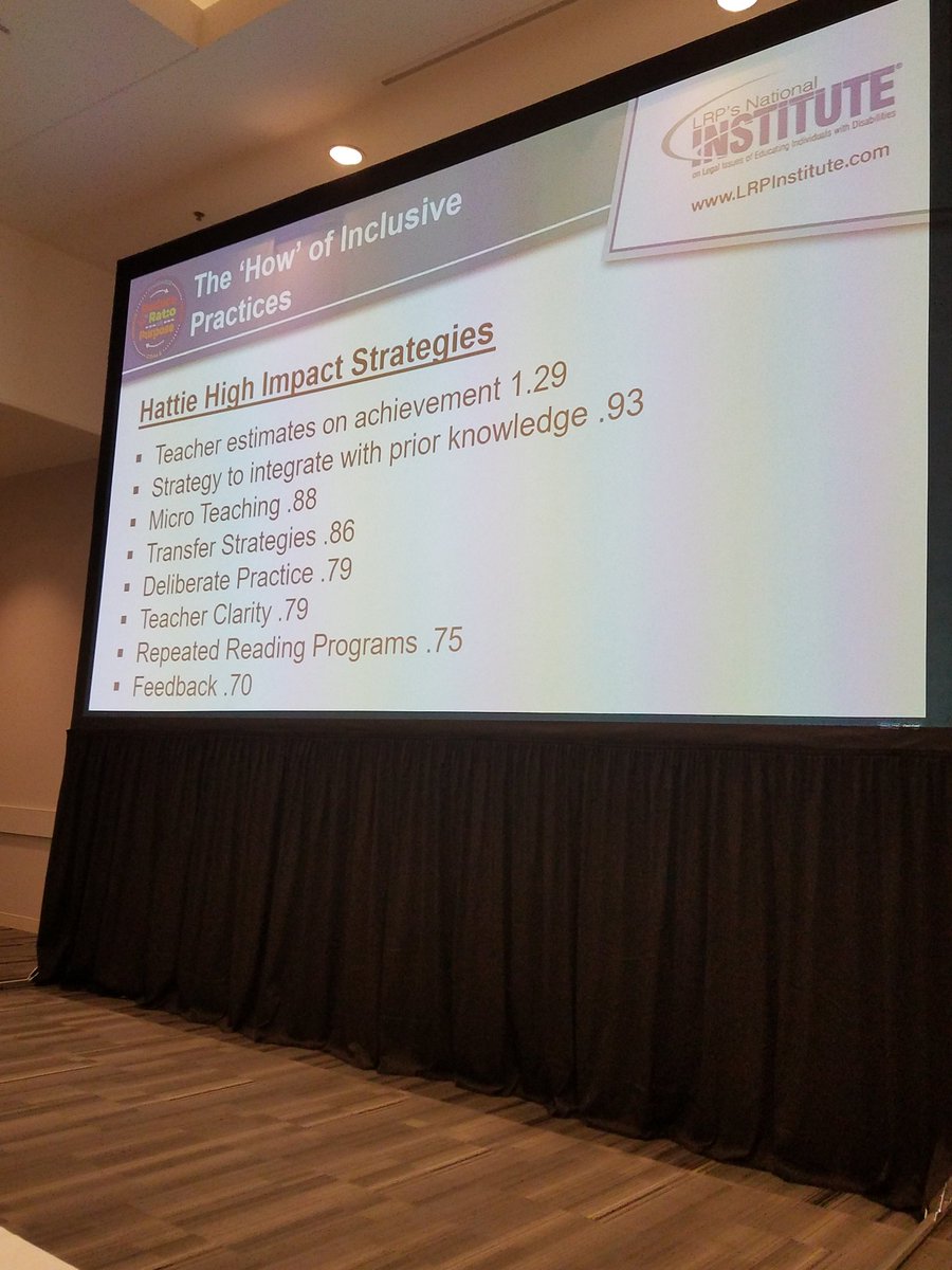 Show general ed teachers the data to spur them to raise expectations of students with disabilities. "High expectations are extremely impactful" on student growth in co-taught classrooms, said Lisa Xagas in her session on co-teaching. #LRPInstitute  lrpinstitute.com.