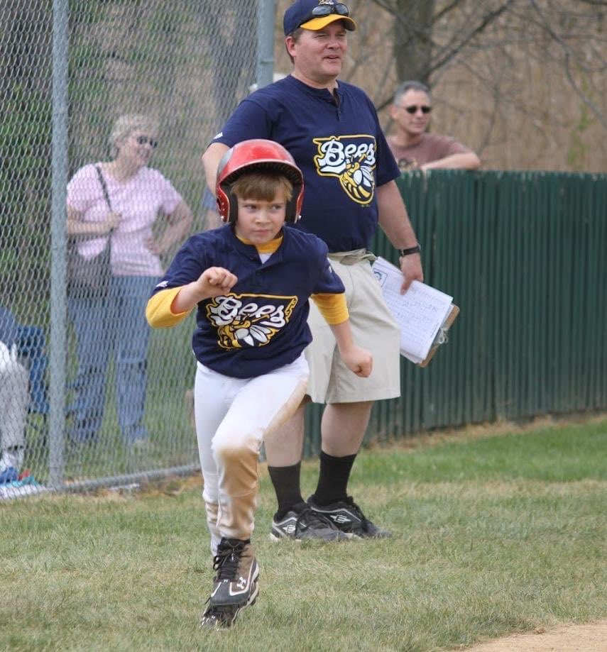 One of the few photos of <a href="/Stevie_T12/">Stevie Thomas</a> and I on the baseball field together, at URA, 2014.