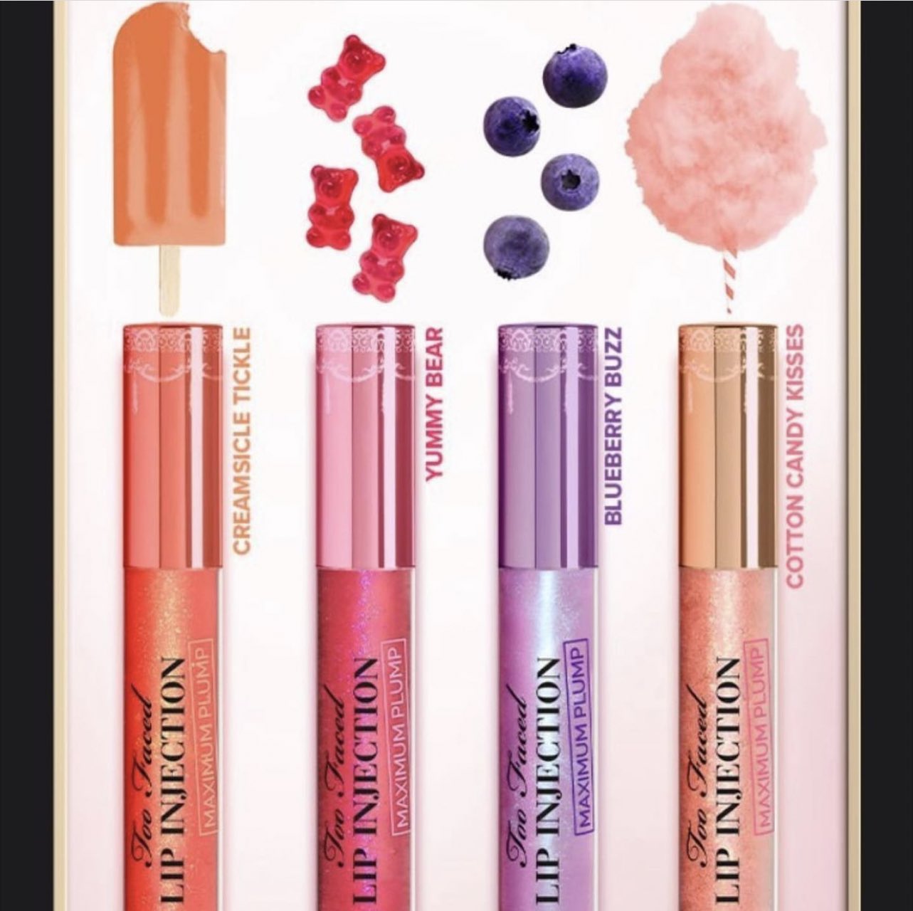 Trendmood on X: Available Now! 🚨 LINK ➡️  4 NEW!  Lip Injection Maximum Plump Shades 👄 #toofaced $33 each: 💕Cotton Candy  💗Yummy Bear 💜Blueberry Buzz 🧡Creamsicle Tickle   / X