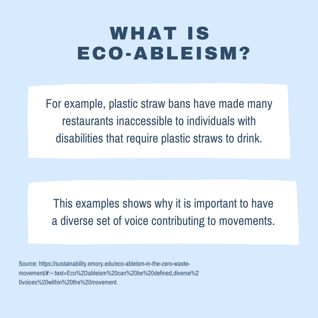 ConnCollSAS's tweet photo. What is eco-ableism and why is it important to have a diverse set of voices contributing to the environmentalism movement? https://t.co/r16dhuJrH4