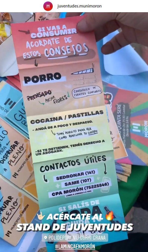 josecorralSF's tweet photo. “Cocaína y pastillas andá de a poco y despacio”
El mensaje de un municipio no es neutral sobre los jóvenes … o le hablamos de educación, trabajo, deportes, cuidados, salud … o los condenamos a los consumos problemáticos y la marginalidad como en esta campaña. Increíble. https://t.co/G6DI3IDwcA