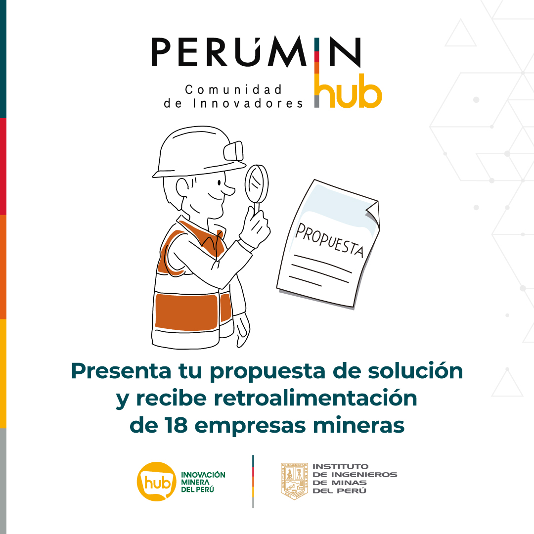 Como aliados del programa de innovación abierta #PERUMINHub, te recordamos que solo hasta el 28 de abril podrás ingresar a bit.ly/peruminhub-mm2 para testear tu solución innovadora con los equipos internos de las empresas mineras participantes.
 perumin.com/es/desafio