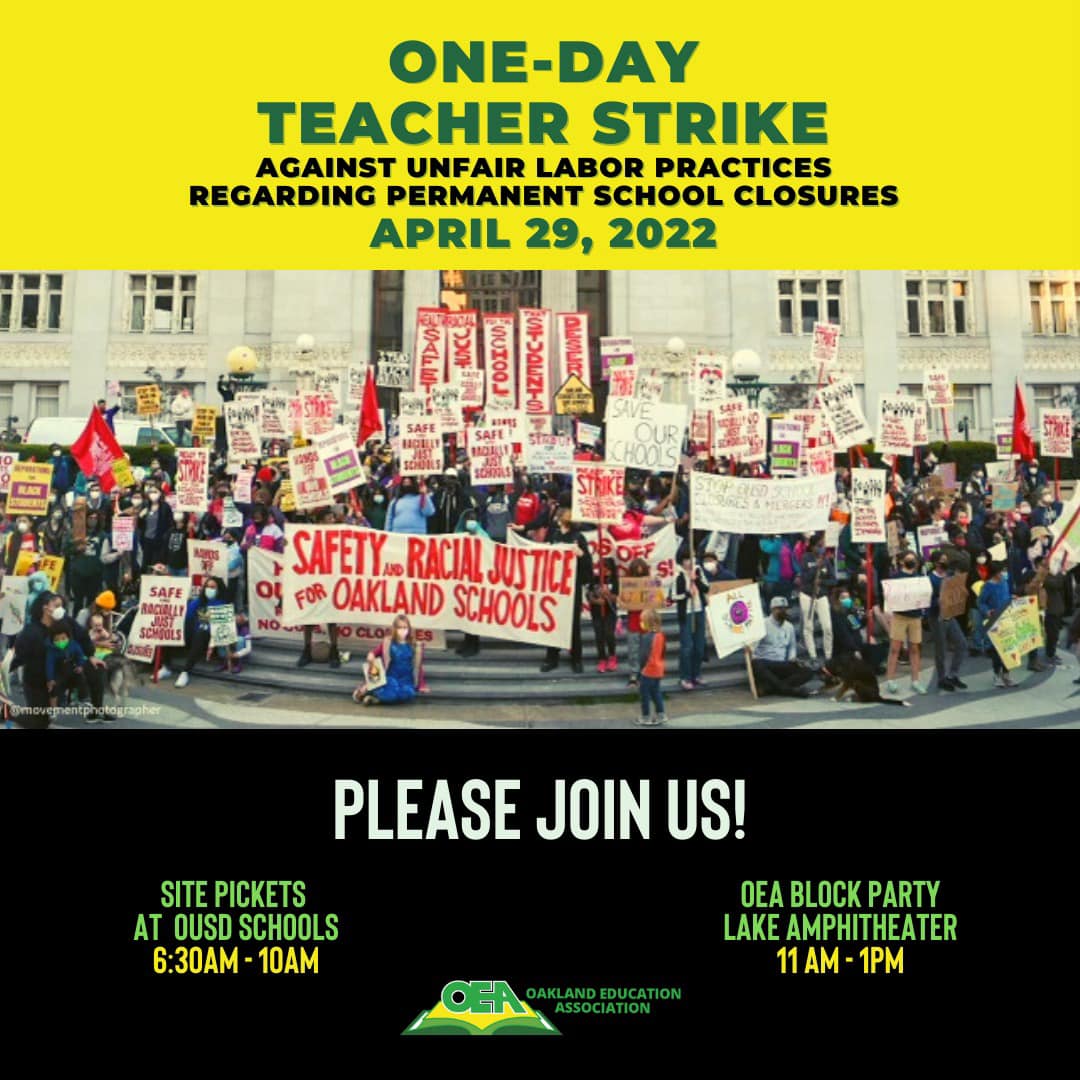 ✊📣Join PFT on the picket line in solidarity with <a href="/OaklandEA/">Oakland Education Association</a> this Friday, 4/29! #WeAreOEA #unionstrong #solidarityforever