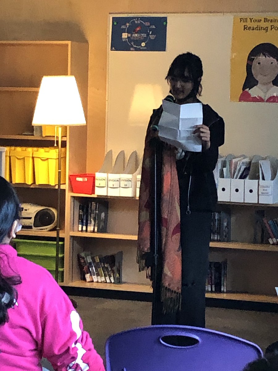 ahpmatthew's tweet photo. Poem in Your Pocket Day as we celebrate students who inspire others through spoken word. A round of snaps for our student and staff poets and for Ms. Gyori our amazing TL for giving our poets a voice.   @Surrey_Schools https://t.co/gwAHzelKyc