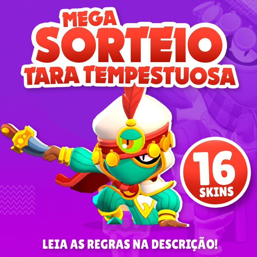 Mega Sorteio de 16 skins da TARA TEMPESTUOSA! 

Regras:
🚀 Dar RT e CURTIR esse post
🚀 Marcar 1 amigo e comentar o seu ID
🚀 Seguir os criadores: <a href="/VinhoYT/">Vinhô</a>, <a href="/taifssauro/">Taifssauro</a>, <a href="/LikaCoelli/">lika 🦀</a>, <a href="/LyrioBS/">zLyrio🐾</a>, <a href="/powercouple_yt/">Power Couple Gaming</a>, <a href="/rafacocbr/">RAFACOC YT</a>, @rebolagamer e <a href="/RThunderclash/">Rob ThunderClash</a>

Resultado: 28/04 🙏😇