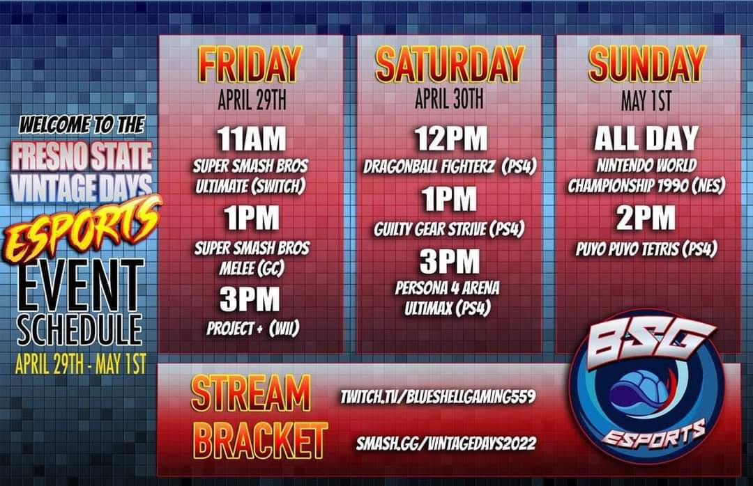 BlueShellESport's tweet image. VINTAGE DAYS IS JUST 5 DAYS AWAY. A 3 day event with an amazing game line up for all 3 days.  With a partnership with Arc System Works you are not going to want to miss this one!

Pre Reg here!

smash.gg/tournament/vin…