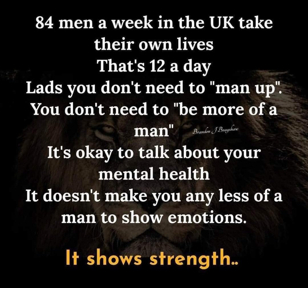 DunnAgri's tweet photo. 12 months ago I was nearly one of this number! I took what I saw as a huge risk, reached out and I'm able to talk about my mental health openly!
Struggling or thinking of ending your struggle? My inbox is open, nobody needs know and I'm more than happy to grab a coffee with you!! https://t.co/CKNMXjQ9K5