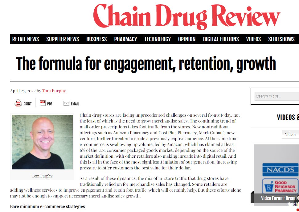 Replenium's tweet image. The formula for engagement, retention, growth article in Chain Drug Review by Tom Furphy explains how auto-replenishment is "a critical functionality today that will be your customers’ expectation tomorrow."
lnkd.in/g6dhvctU
 #retailAutomation #Innovation #ecommerceGrowth
