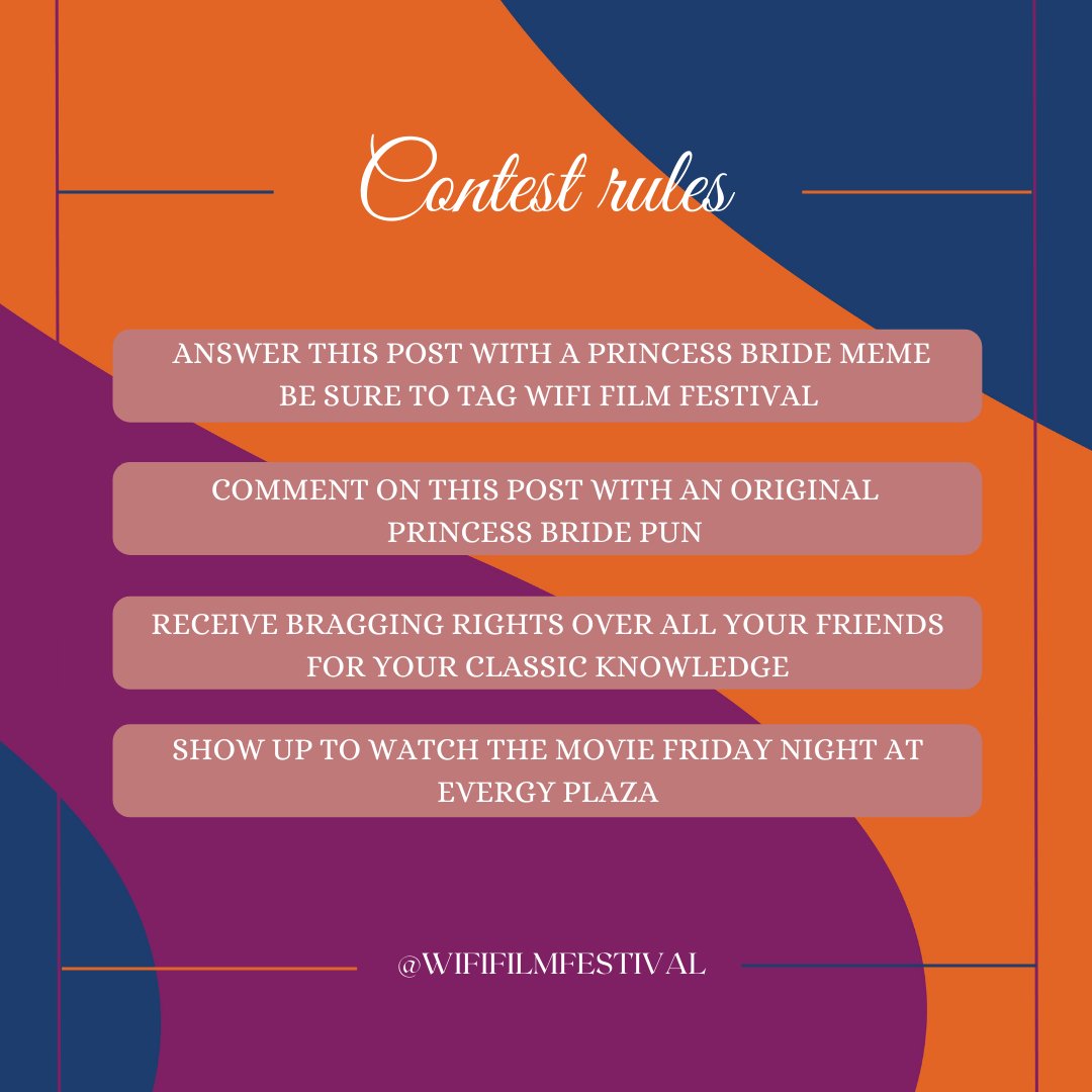 It's real simple, April 29th we are celebrating the 35th Anniversary of the Princess Bride. Answer the challenge and show off your knowledge of this classic!

#topeka #film #truth #evergyplaza #washburn #event