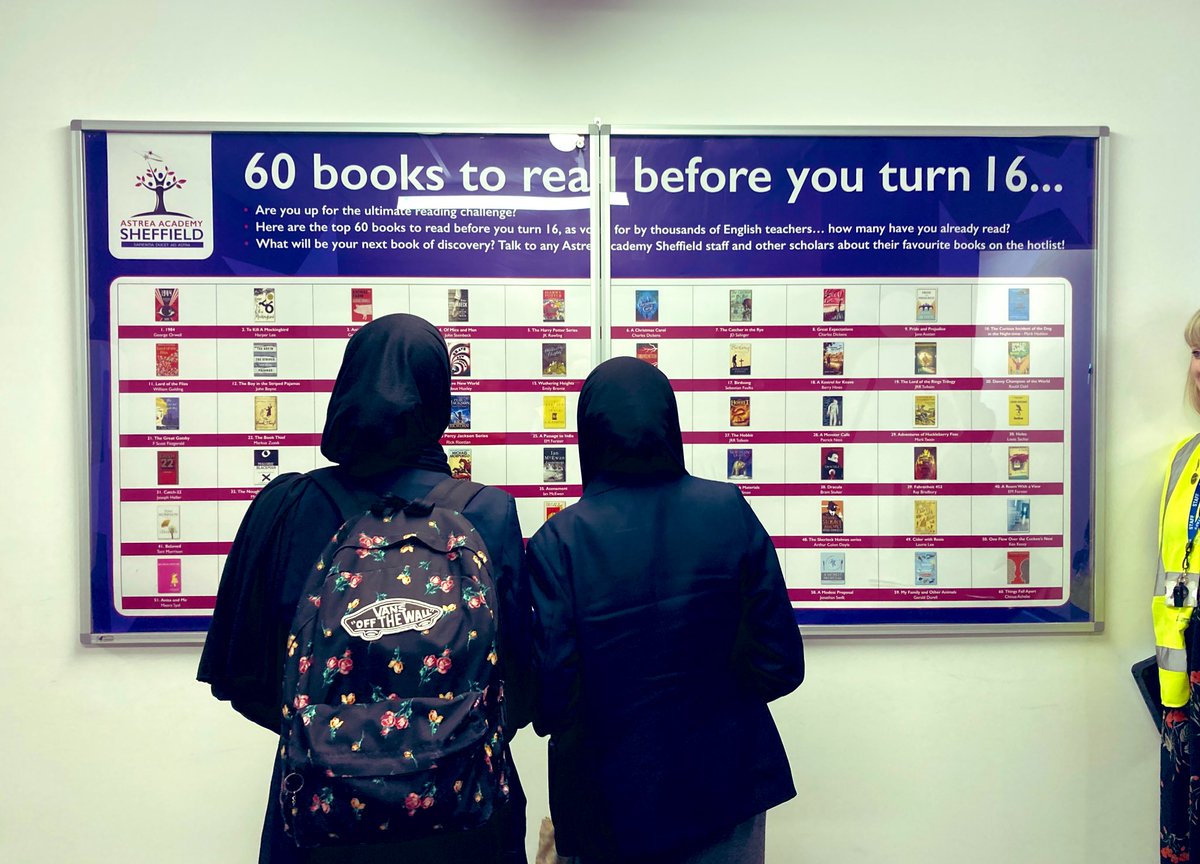 AstreaSheff_Eng's tweet photo. We’ve loved seeing scholars working out how many of these 60 brilliant books they’ve read 📚💕 All titles are available in the library! #readingissucceeding #astrea #sheffield #sheffieldschools #books https://t.co/jVVOWn2RSz