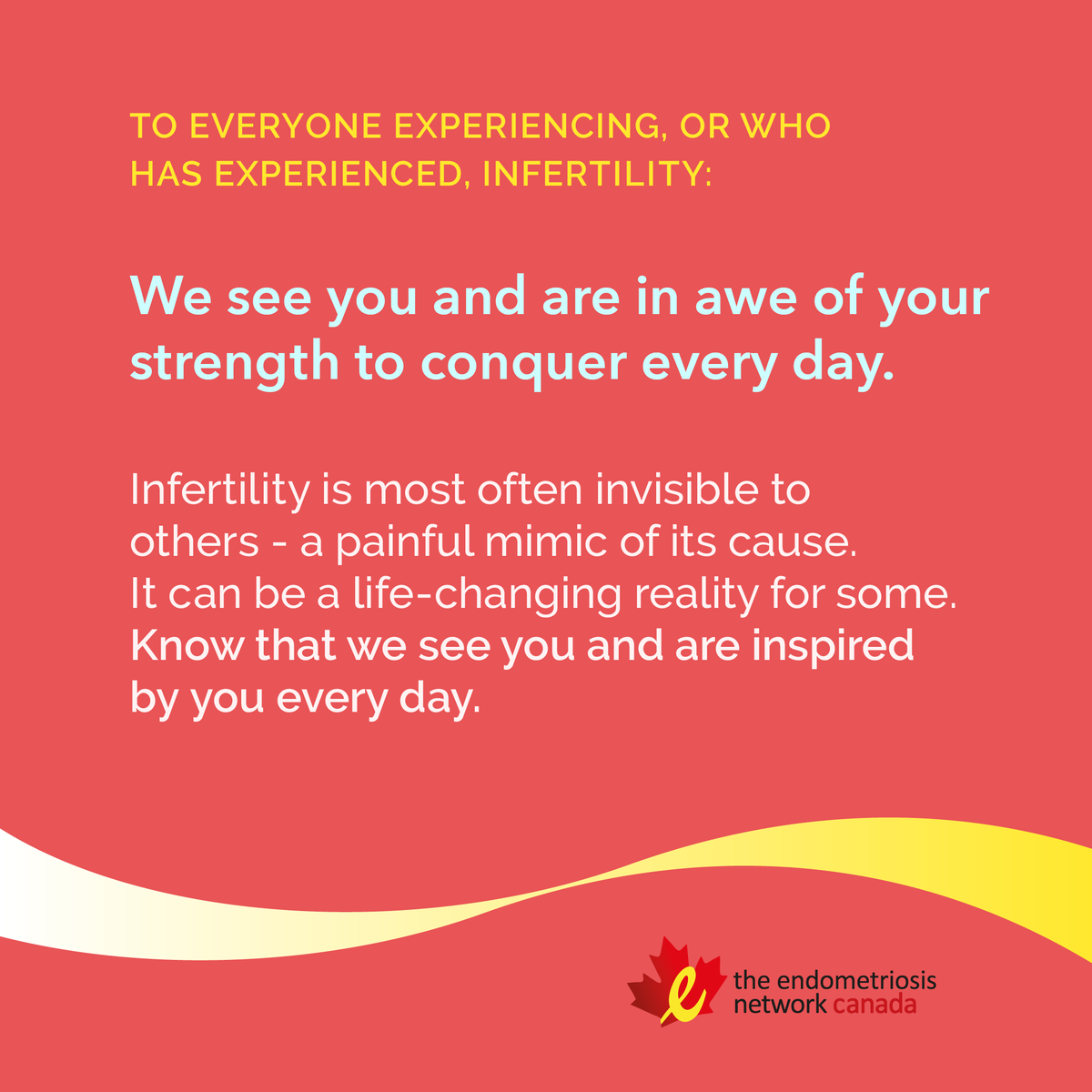 TheEndoNetwork's tweet photo. We post this reminder during #InfertilityAwarenessWeek each year and it stands true at every point in time.

To find support in community, visit: https://t.co/DS6rRThIoS

#Infertility #InfertilityAwareness #Endometriosis #Endometriose #EndometriosisAwareness https://t.co/FSrh7WReGp