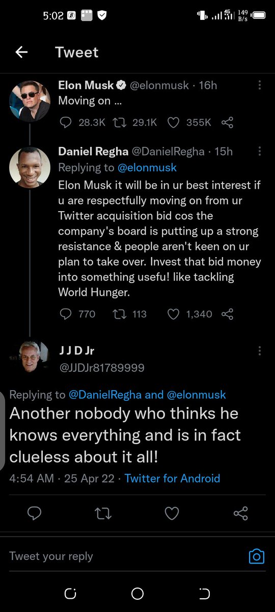 MrPOD_'s tweet photo. Them don finally advise Daniel Regha 😂😂😂 on Elon Musk Twitter CEO matter. I'm loving this vawulence 😂😂 https://t.co/dx6HEWWvdA