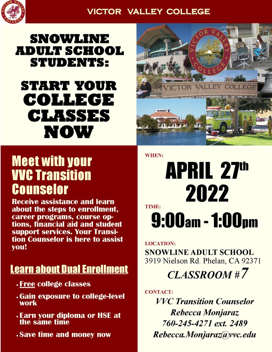 Snowline Adult School (@sjusdadulted) on Twitter photo 