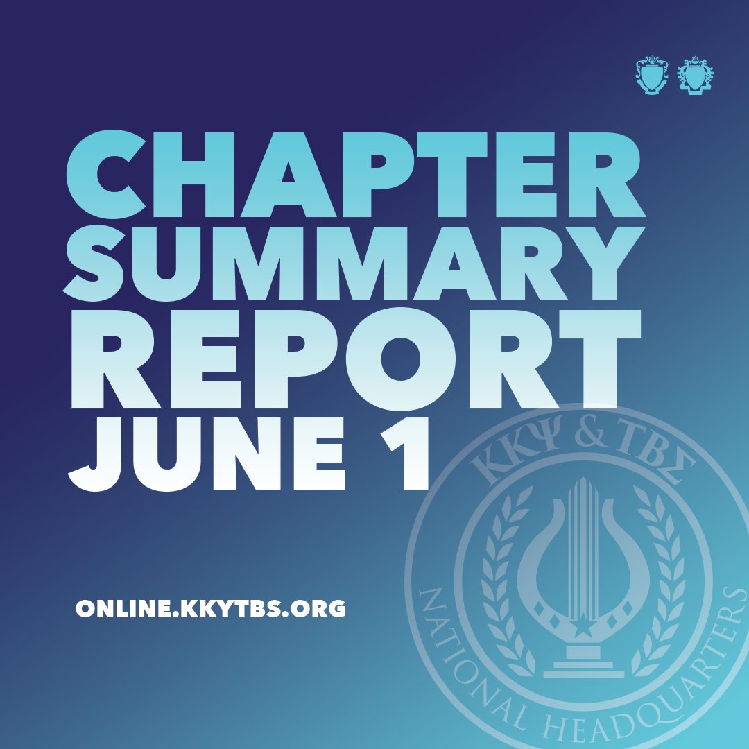 REMINDER: The Chapter Summary Report is available in the Online Membership &amp; Reporting System (OMRS) throughout the year and must be submitted to National Headquarters with required approvals no later than JUNE 1.

online.kkytbs.org