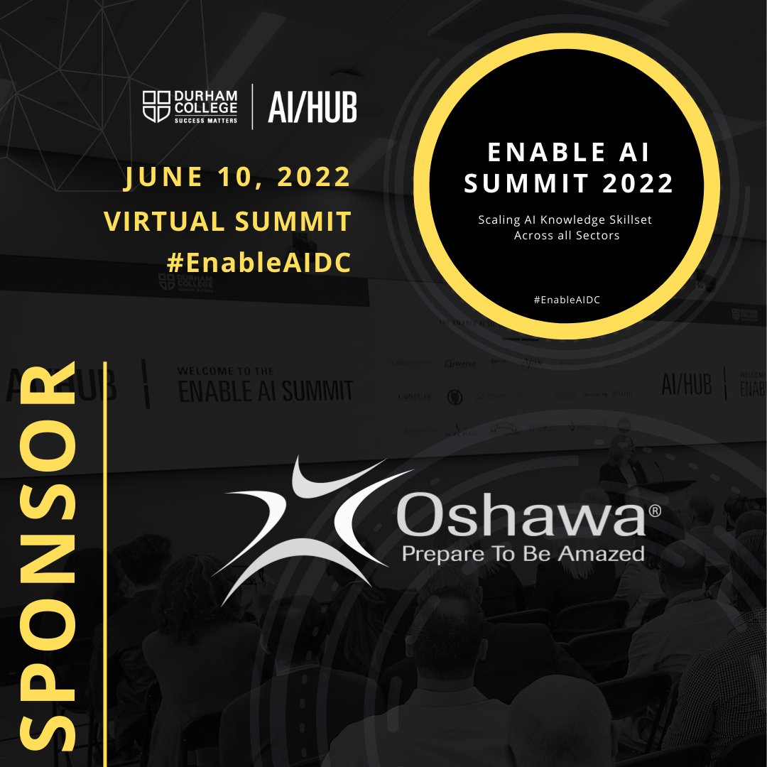 TheAIHub's tweet photo. Welcome to our newest sponsor for #EnableAIDC: @oshawacity, dedicated to serving our community and achieving its vision: a prosperous, collaborative, vibrant, inclusive &amp; green city where people &amp; businesses are proud to live, work, learn &amp; play.

Register https://t.co/kVR5mpEP7Z https://t.co/kXKuGWFL4i