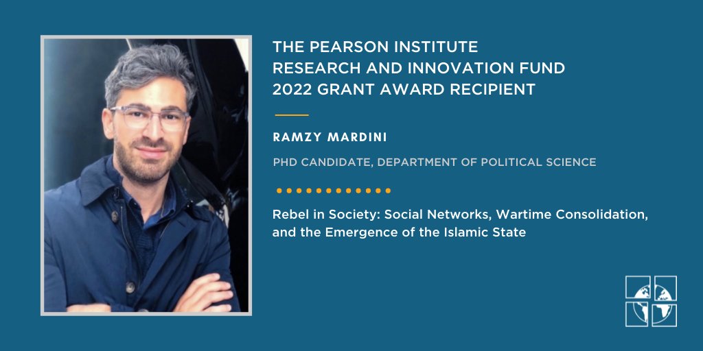 Ramzy Mardini, @RamzyMardini 'Rebel in Society: Social Networks, Wartime Consolidation, and the Emergence of the Islamic State' thepearsoninstitute.org/people/associa… 🧵8/17