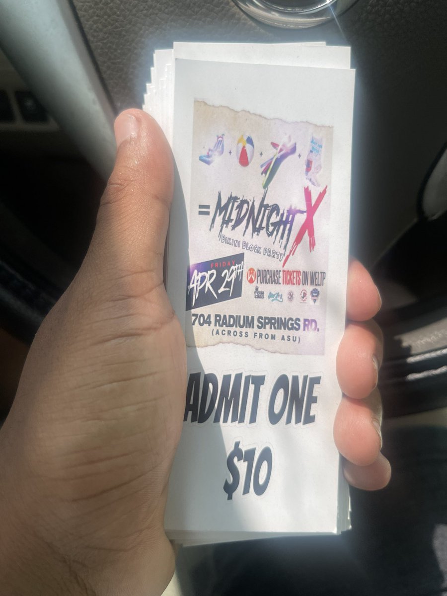 I have block party tickets they are $10 get them asap #AsuTwitter #Asu25 #Asu24 #Asu23 #Asu22