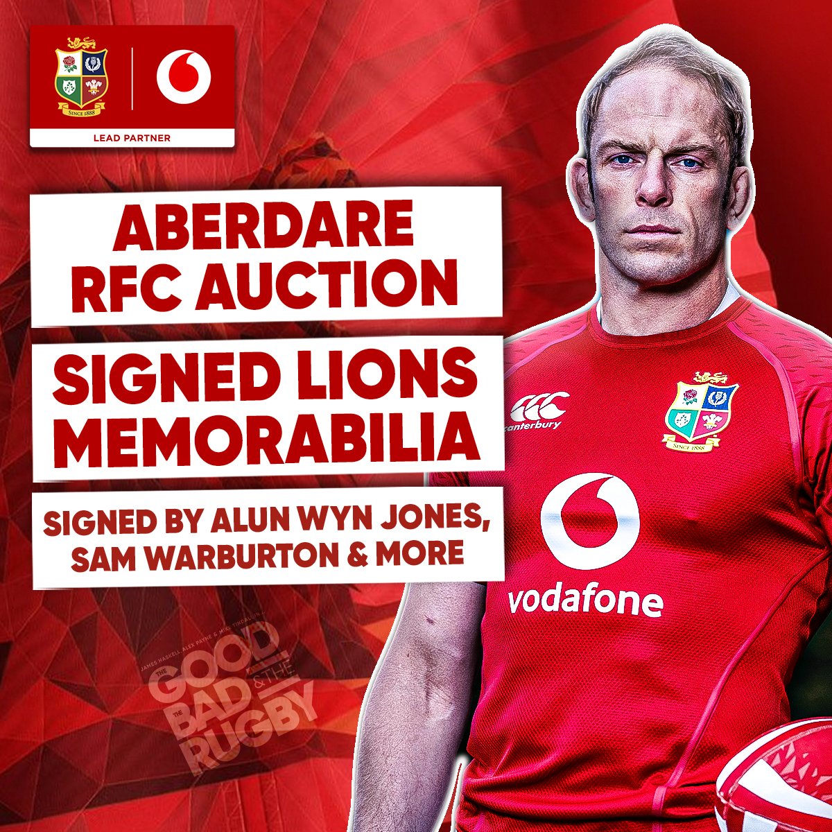 🏉 As part of <a href="/vodafoneuk/">Vodafone UK</a>'s Lions Legacy Tour we're raising as much money as possible for all our clubs, including @Aberdare_RFC 

⏰ To get your hands on signed Lions merch visit: aberdare.fem-bid.com 

#goodbadrugby