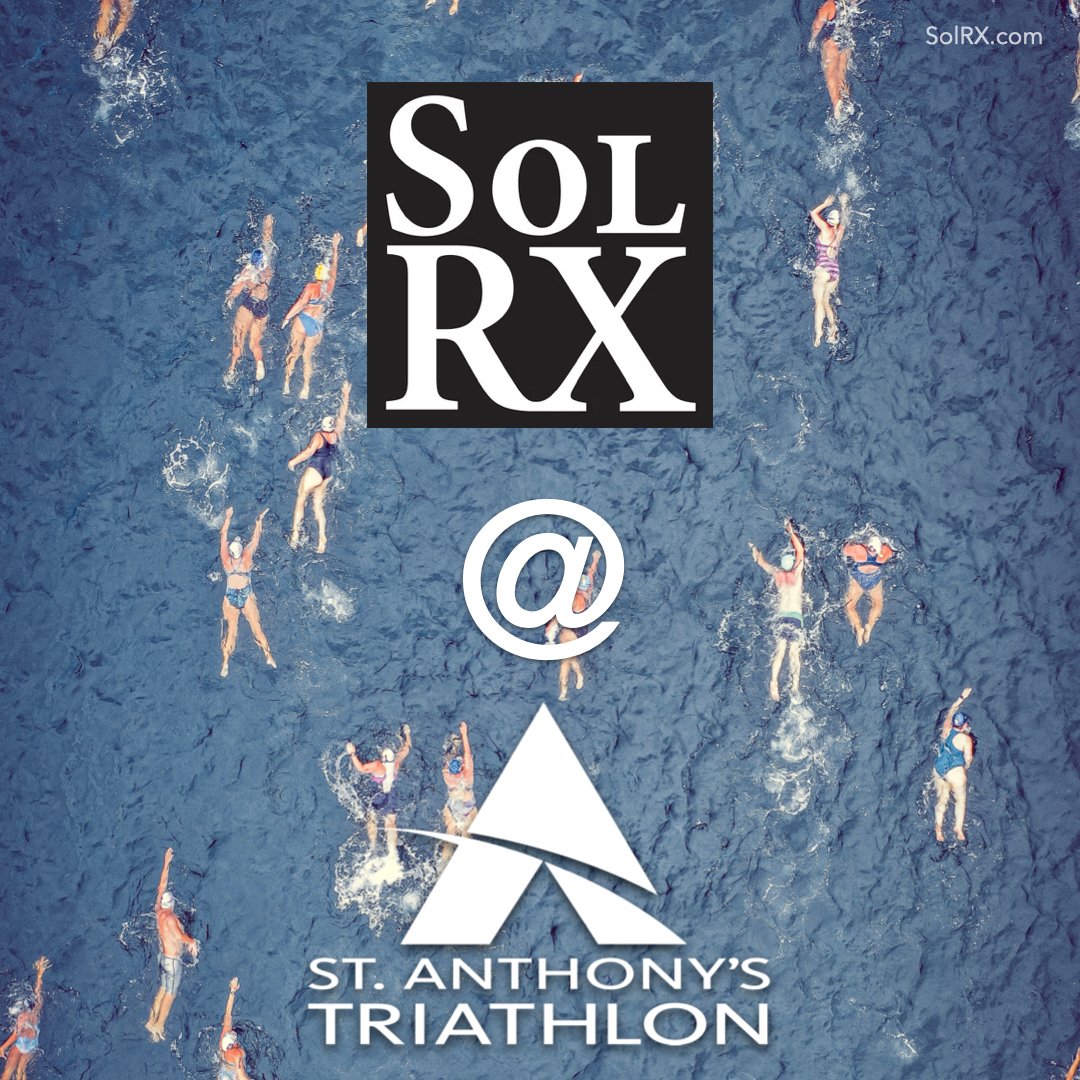 SolRxGlobal's tweet photo. SolRX will be cheering loudly at this year’s St. Anthony’s Triathlon! See you there! #stanthonystriathlon #solrx https://t.co/X2gIC6ZXuV https://t.co/W1zVlUoSYl