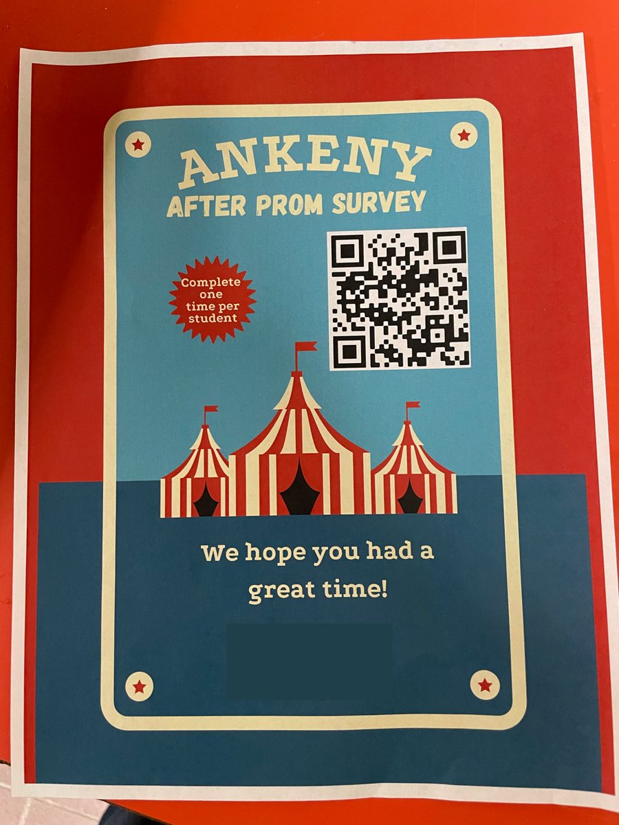 AnkenyAfterProm's tweet photo. ATTENTION ANKENY STUDENTS!! We need your input! Take 5 minutes to do this quick survey on After Prom! We will use this feedback to make sure next year is even better!!  

Use this link: https://t.co/2pt3XH5JLi https://t.co/ZIa21YVOEM