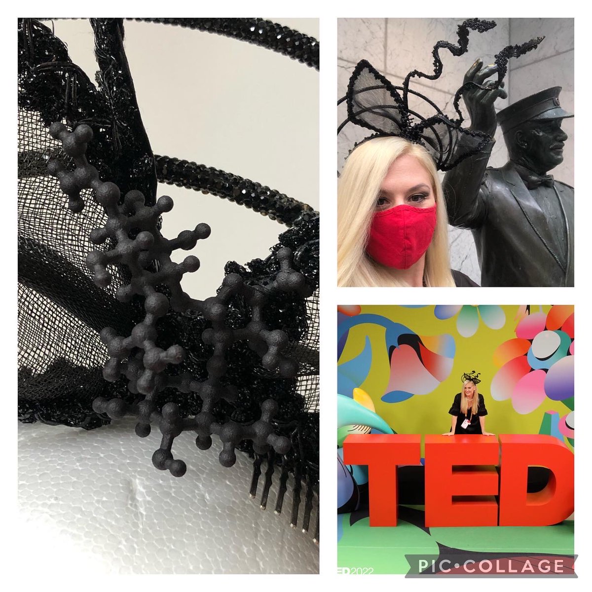 AnneAMadden's tweet photo. Had the absolute privilege of attending the main stage @TEDTalks conference this year, & as is now my #scicomm tradition, I wore a #microbehat each day of the week to facilitate discussions about cool microbial applications. Here are the hats & their scientific descriptions...🧵 https://t.co/tXtpa86bpN