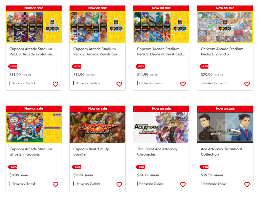Wario64's tweet photo. Capcom publisher sale on US eShop https://t.co/qWMxuPC8EC https://t.co/IaajbY4thC