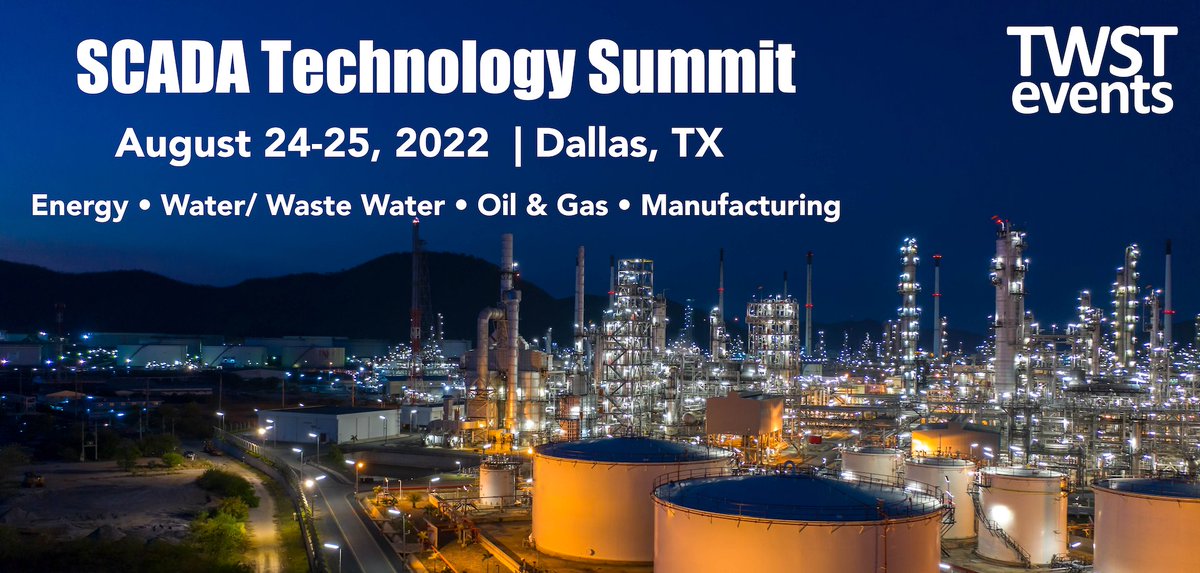 SCADATechSummit's tweet image. Back to Dallas! Registration is now open for the 2022 SCADA Technology Summit on August 24 and 25 in Dallas, Texas. Hear from the biggest names in Energy, Water, and Oil &amp;amp; Gas. 🥳

Register today to lock in the lowest rates: scadatechsummit.com/register
#SCADATech2022 #SCADA