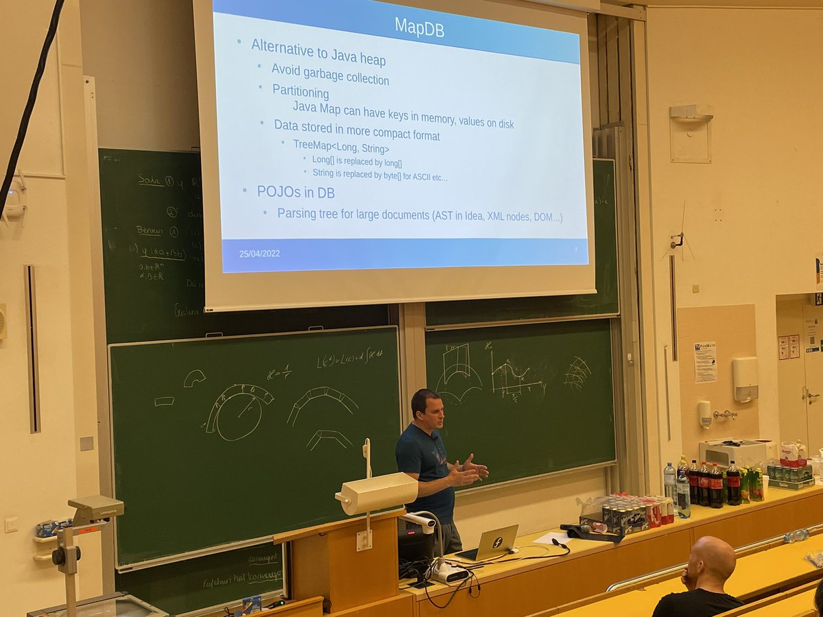 domdorn's tweet photo. @JanKotek talking about how to store terabytes of data (almost) in-memory with #mapDB #Java https://t.co/V9p1agFKXN