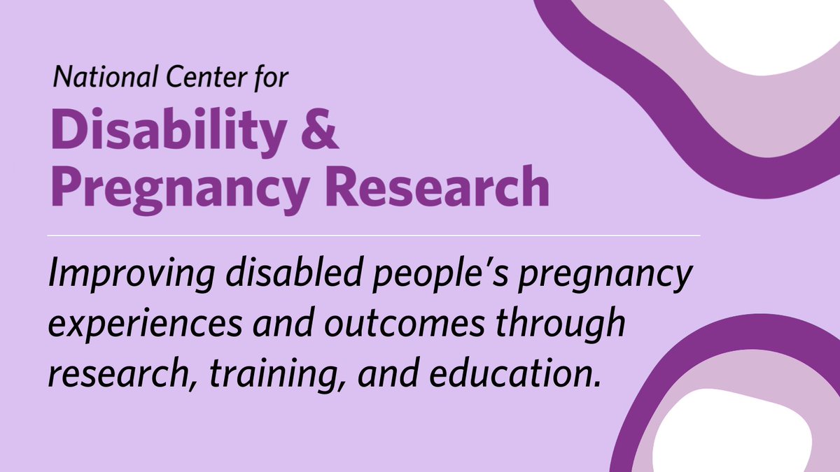 Welcome to the National Center for Disability and Pregnancy Research! We live at the@LurieInstitute out of @TheHellerSchool. Research runs the world, but there isn't enough research on pregnant people with disabilities. We're filling the gap with robust, intersectional research.