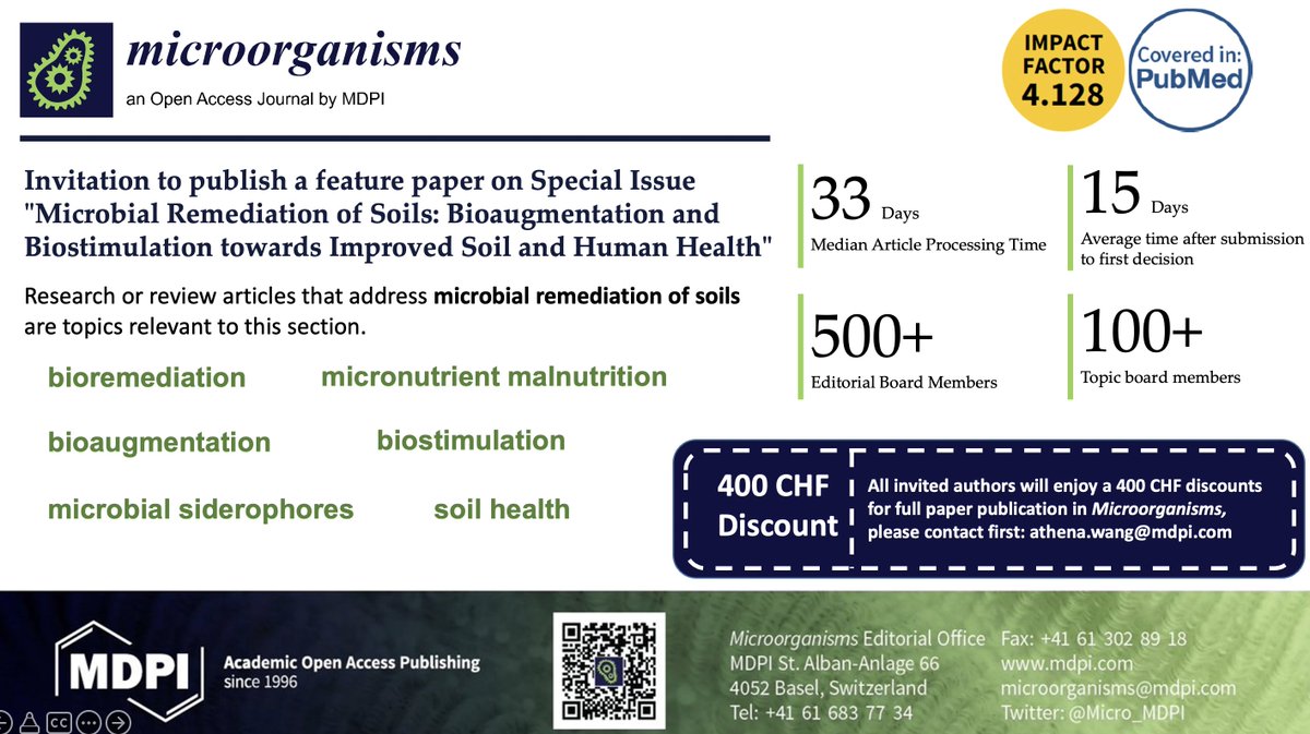TSullivanLab's tweet photo. Special issue of Microorganisms... #soil #bioaugmentation #bioremediation #publication #soilmicro https://t.co/vtArZZA7Ii