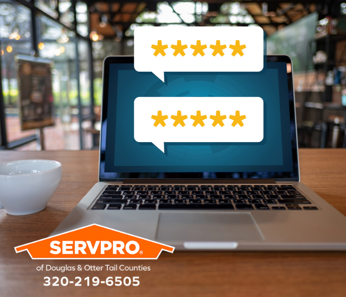 Our local team in Douglas and Otter Tail Counties wants all of our customers to be happy with the support and services we provide. #SERVPRO #SERVPROofDouglasandOtterTailCounties #SERVPRODouglasOtterTailCounties #DOTC #PropertyDamage #WaterDamage