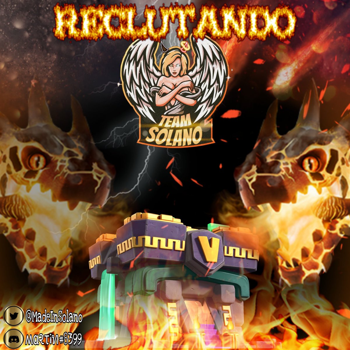 Busca nuevos integrantes que se quieran divertir con responsabilidad y compromiso. Contamos con: 

☆ ɢʀᴜᴩᴏ ᴅᴇ ᴡʜᴀᴛꜱᴀᴩᴩ
☆ ᴊᴜᴇɢᴏꜱ ᴅᴇʟ ᴄʟᴀɴ
☆ ᴛᴏʀɴᴇᴏꜱ 
☆ ᴀᴍɪꜱᴛᴏꜱᴀꜱ 
☆ Clan Nivel 19
☆ Liga Campeones 3
☆ Only 14 
link.clashofclans.com/es?action=Open…