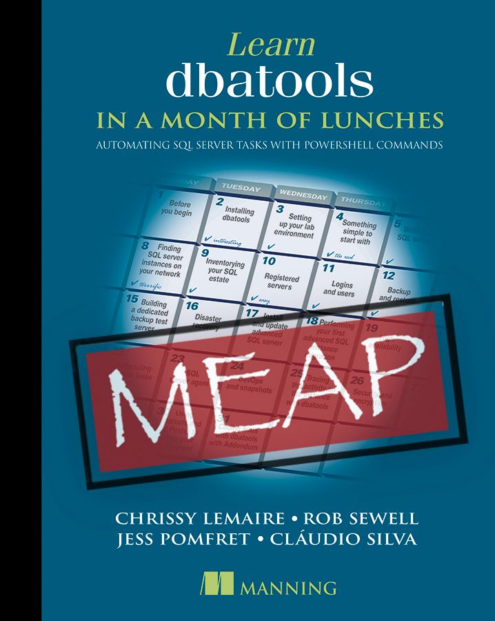ManningBooks's tweet photo. Have a PowerShell Deal of the Day! Today, Apr 25, Learn PowerShell in a Month of Lunches, Fourth Edition and select titles are on sale. Check them out: https://t.co/DcpsoLASzY
#powershell #sysadmin #automation #dataadministrator #dbatools #windowspowershell https://t.co/8sC4zQKSN5