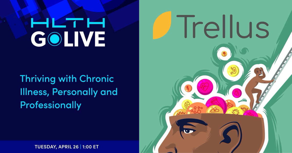 TrellusHealth's tweet photo. We are looking forward to our @HLTHEVENT webinar tomorrow where we will participate in an expert panel discussion on the complexities of thriving with a chronic illness. Have you registered? https://t.co/AP9AZdzlor https://t.co/5ubjBSTqoH