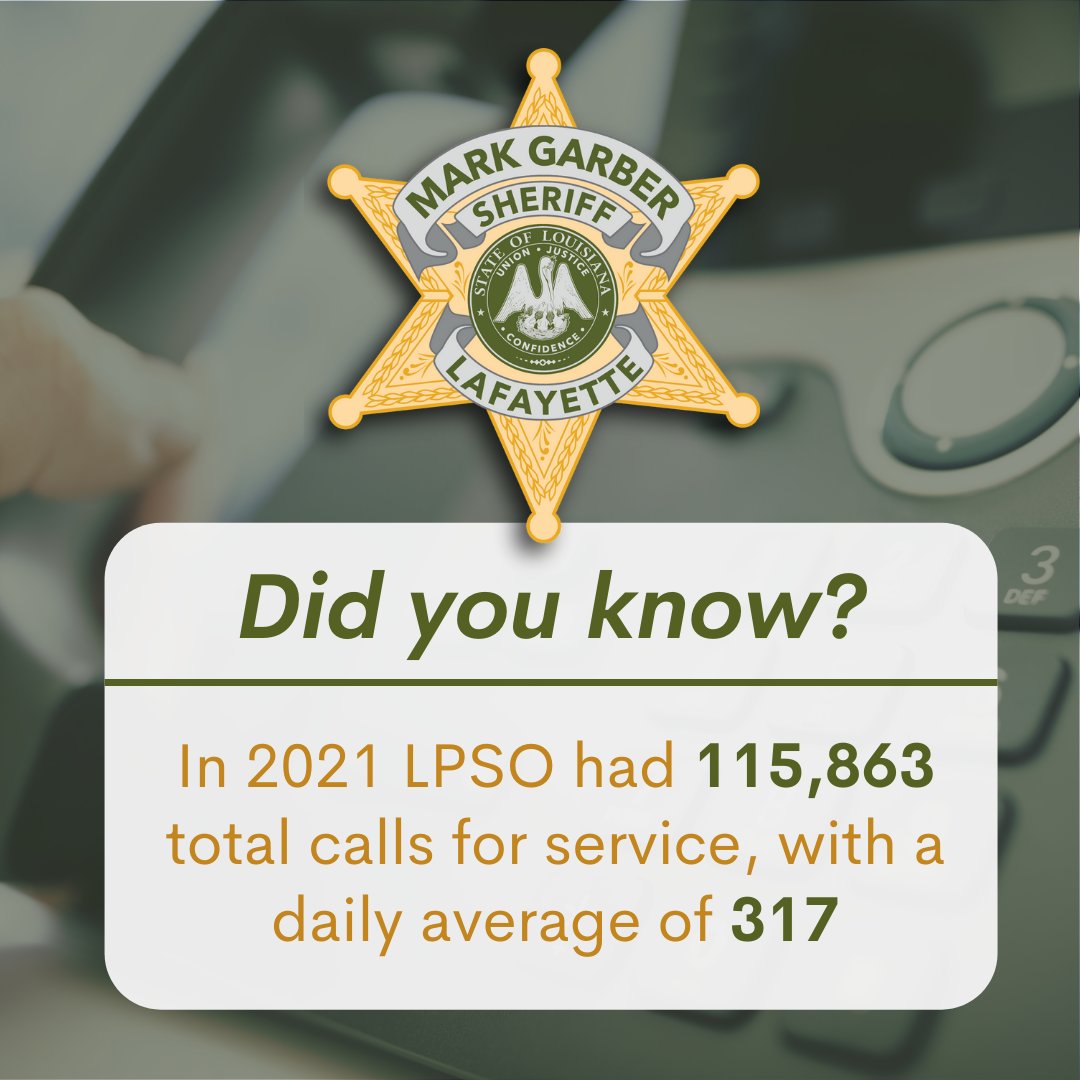 It's National Telephone Day!
The Lafayette Parish Sheriff’s Office Communications Section is committed to providing prompt, professional, effective &amp; courteous service to the citizens &amp; emergency services personnel of Lafayette Parish.