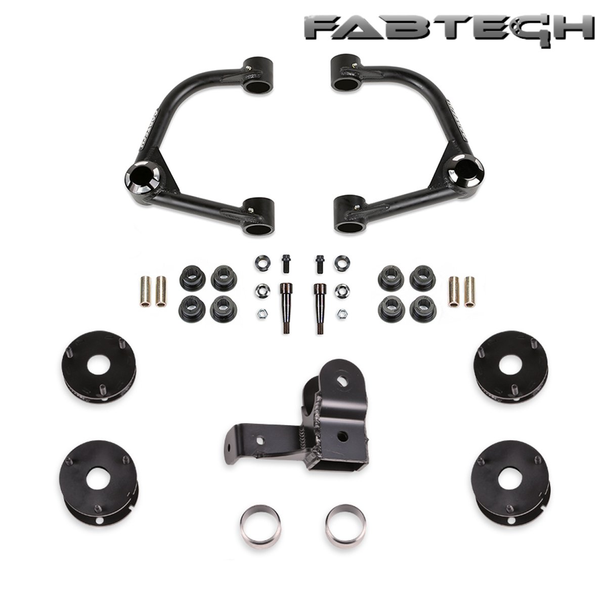 OfficialFTParts's tweet photo. Elevate your new Bronco with Fabtech’s 3” Lift Kit. Fabtech’s 3″ Lift Kit offers increased height to run 35" tall tires with additional front suspension strength and this kit helps level the vehicle stance front to rear for a more aggressive appearance. #fabtech #gofullthrottle https://t.co/c9ZEODO6wV