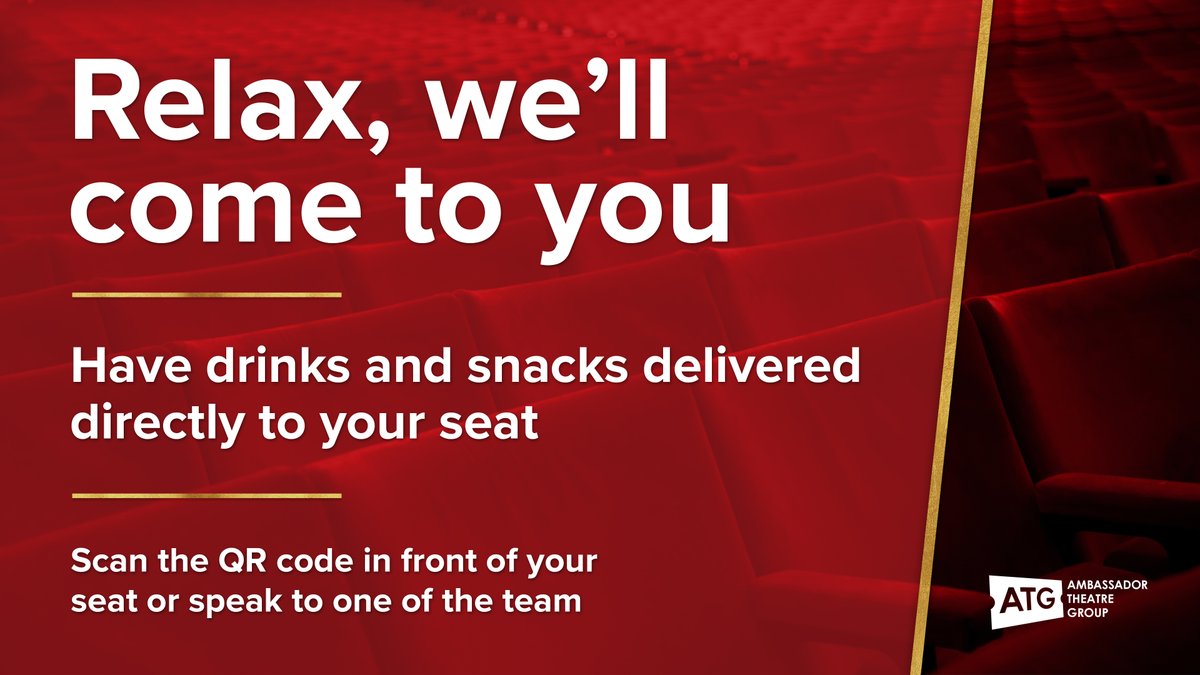 LiverpoolEmpire's tweet photo. DID YOU KNOW... You can order drinks and snacks without leaving your seat? 🙌

Simply scan the QR code on the new sticker in front of your seat or speak to one of the team! 🥂 

#Theatre #Liverpool #LiverpoolEmpire #AnythingGoes #Musicals #Musical #SeatService https://t.co/Nig8b4kBMM