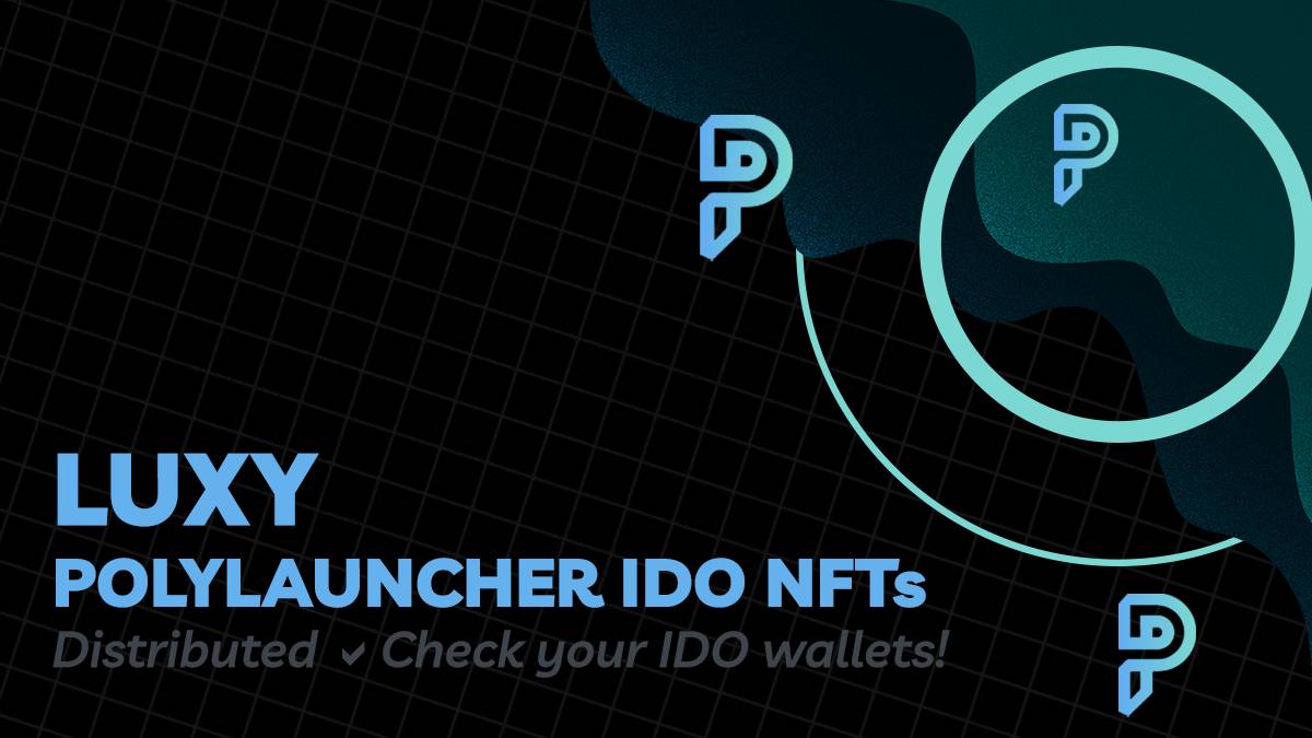 Luxy_io's tweet photo. To our awesome @polylauncher friends!
Thanks to those who participated in the #LUXY #Token #IDO! As promised, there's an Official #LimitedEdition #PolyLauncher themed #LuxyNFT in your wallet!
You can view your #NFT in your profile on the $LUXY #NFTMarketplace now!
#NFTs https://t.co/NB1gPZO1NX