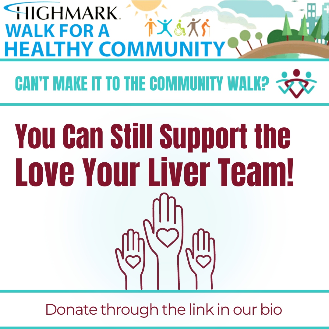 NASH kNOWledge is a participating nonprofit for the Highmark Walk for a Healthy Community! Support NASH kNOWledge directly by registering as an individual walker, join our LOVE YOUR LIVER team, start your own team and/or donate here: hcf.convio.net/site/TR/Pittsb…