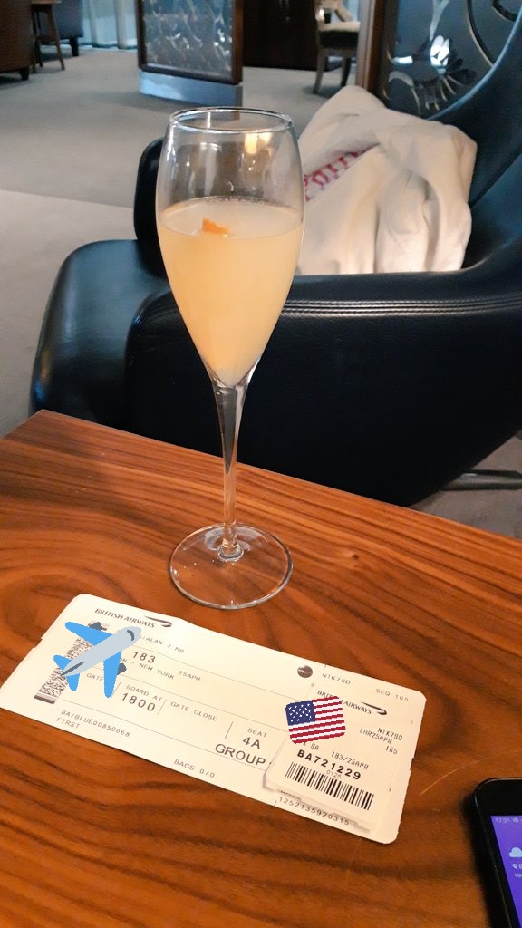 Back in the Concorde Room at Heathrow Terminal 5.
Next stop, New York...